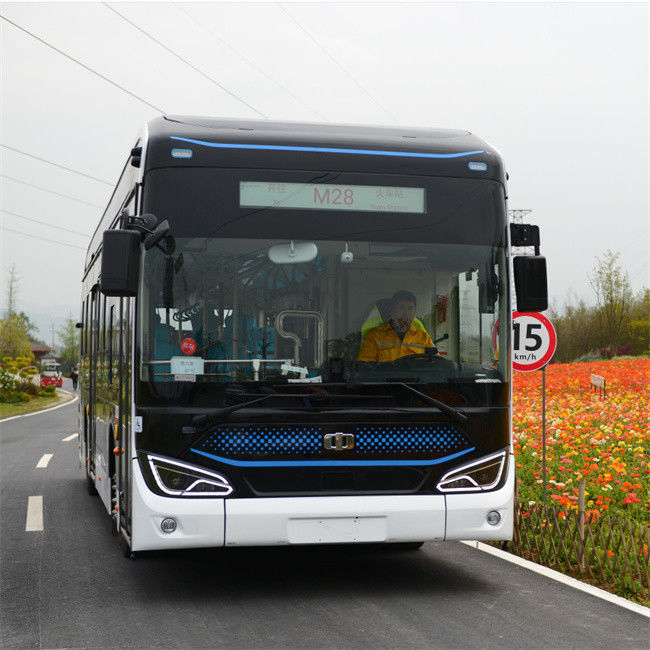 ۱۲ متری اتوبوس شهری الکتریکی با کف پایین ظرفیت بالا باتری LFP ۳۰۰ کیلومتر برد OEM راه حل حمل و نقل عمومی