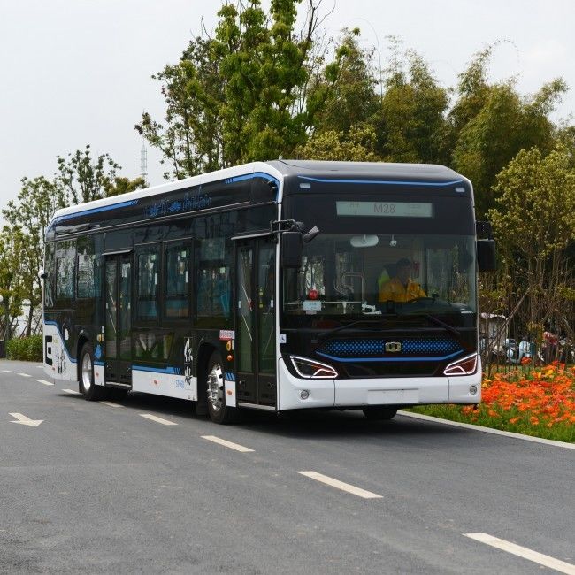 ۱۲ متری اتوبوس شهری الکتریکی با کف پایین ظرفیت بالا باتری LFP ۳۰۰ کیلومتر برد OEM راه حل حمل و نقل عمومی