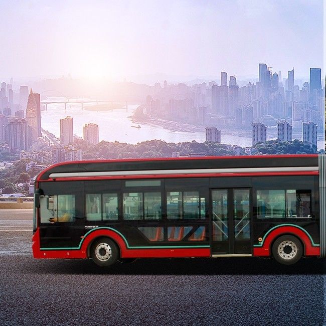 ABS Tire Urban Zev Bus 45 Seat LiFePo4 اتوبوس گشت شهری 18 متری انرژی نو