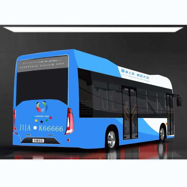 اتوبوس مسافرتی سبز 10.5 متری 27 صندلی Elec City Hydrogen Fuel Cell Bus LHD 0 Emission