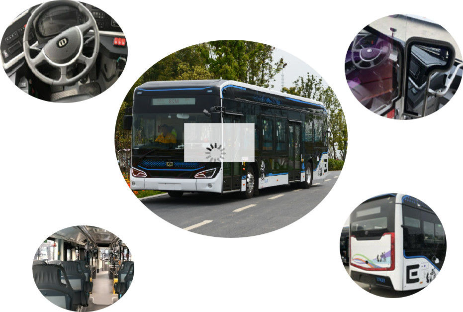 ABS Tire Urban Zev Bus 45 Seat LiFePo4 اتوبوس گشت شهری 18 متری انرژی نو