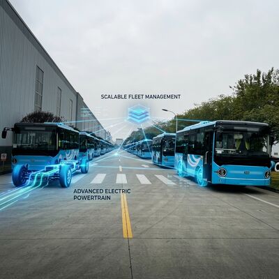 6.6m باتری الکتریکی مینی بس 19 صندلی 95.25kWh راه دور حمل و نقل سازگار با محیط زیست.